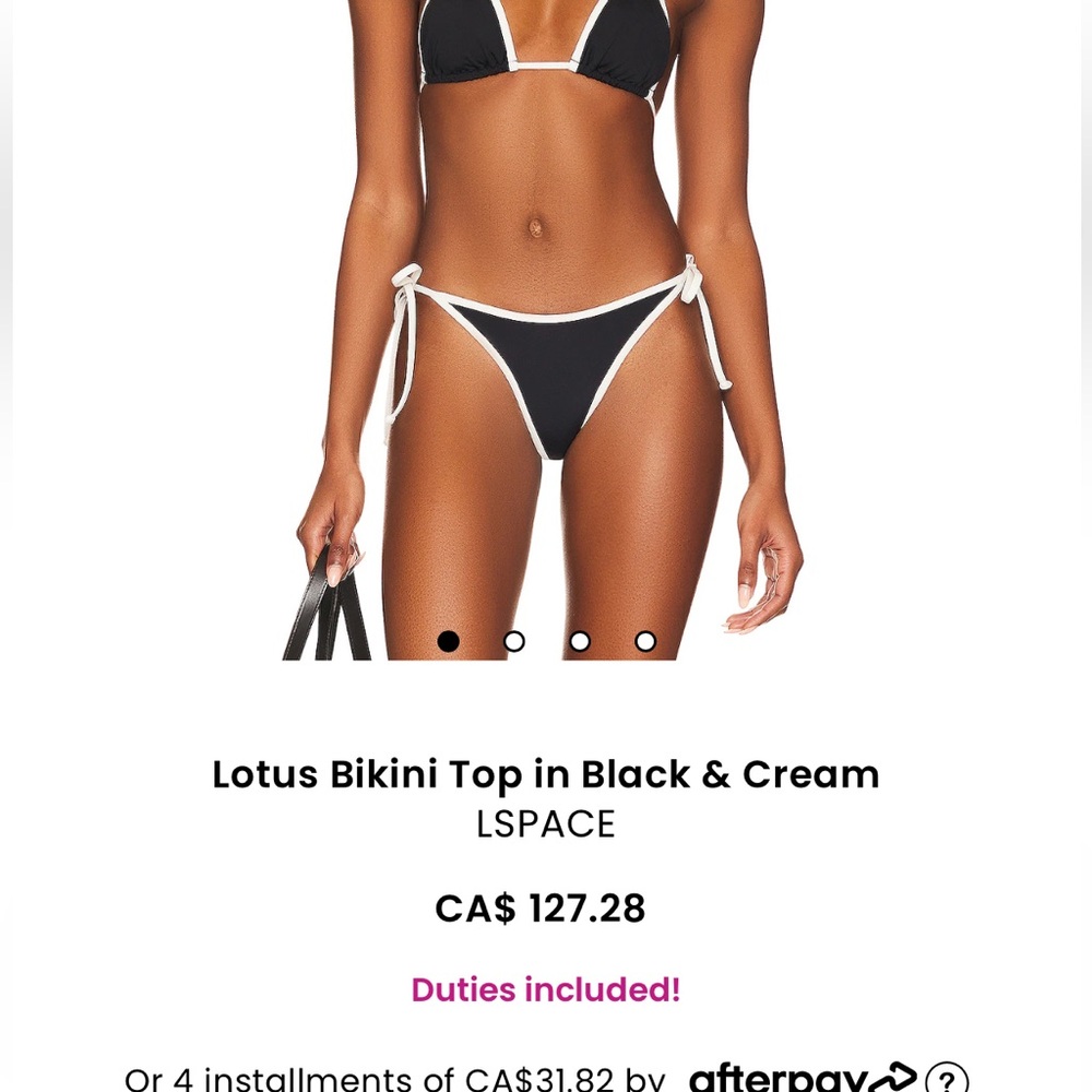 Black and White Bikini Set